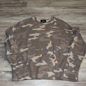 Monrow Camo Sweatshirt XS